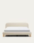 Odina ecru bouclé bed